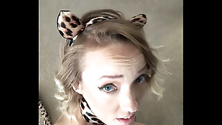 Wifey enjoying her leopard reproduce costume